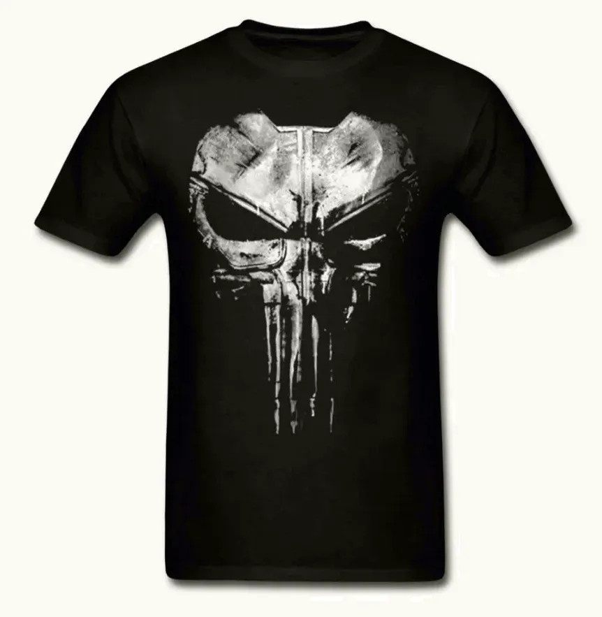The Punisher Jon Bernthal Frank Castle Punisher Black T-Shirt Tee Shirt