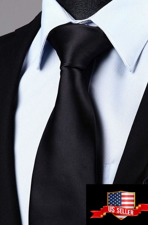 New Men\'s Dress Tie Solid Color Classic Neck Tie Necktie Wedding  Formal USA