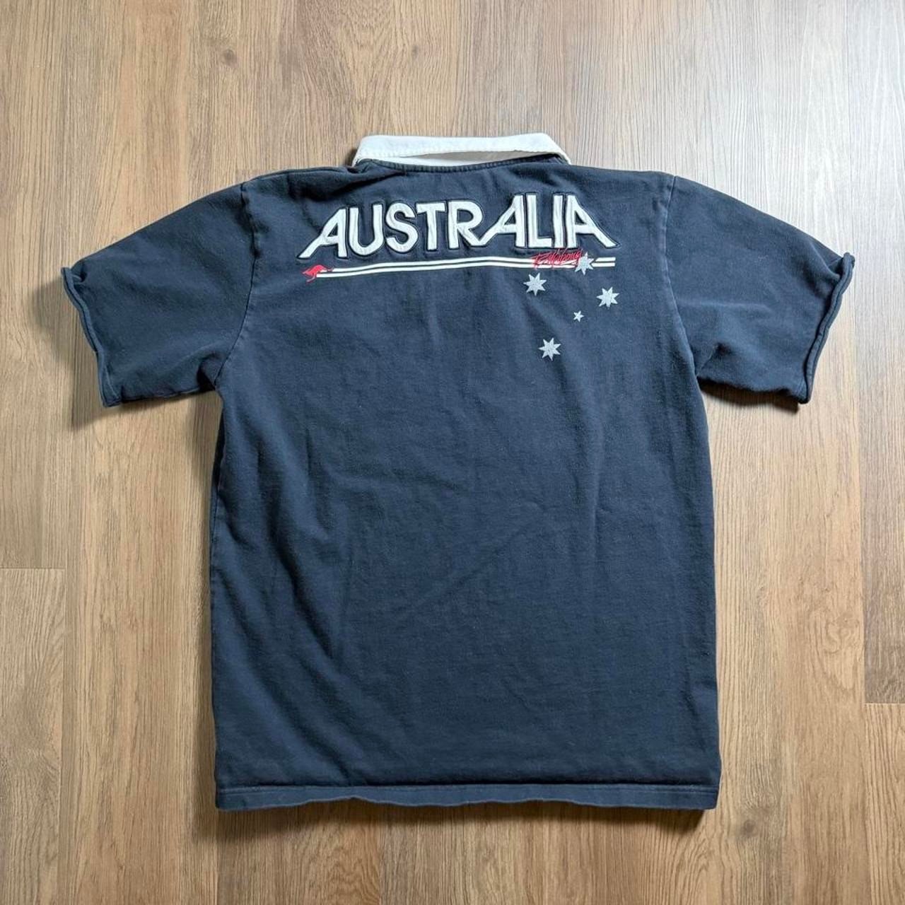 Vintage Billabong Australia Rugby Polo Shirt Navy Blue Y2K Embroidered XXL XL