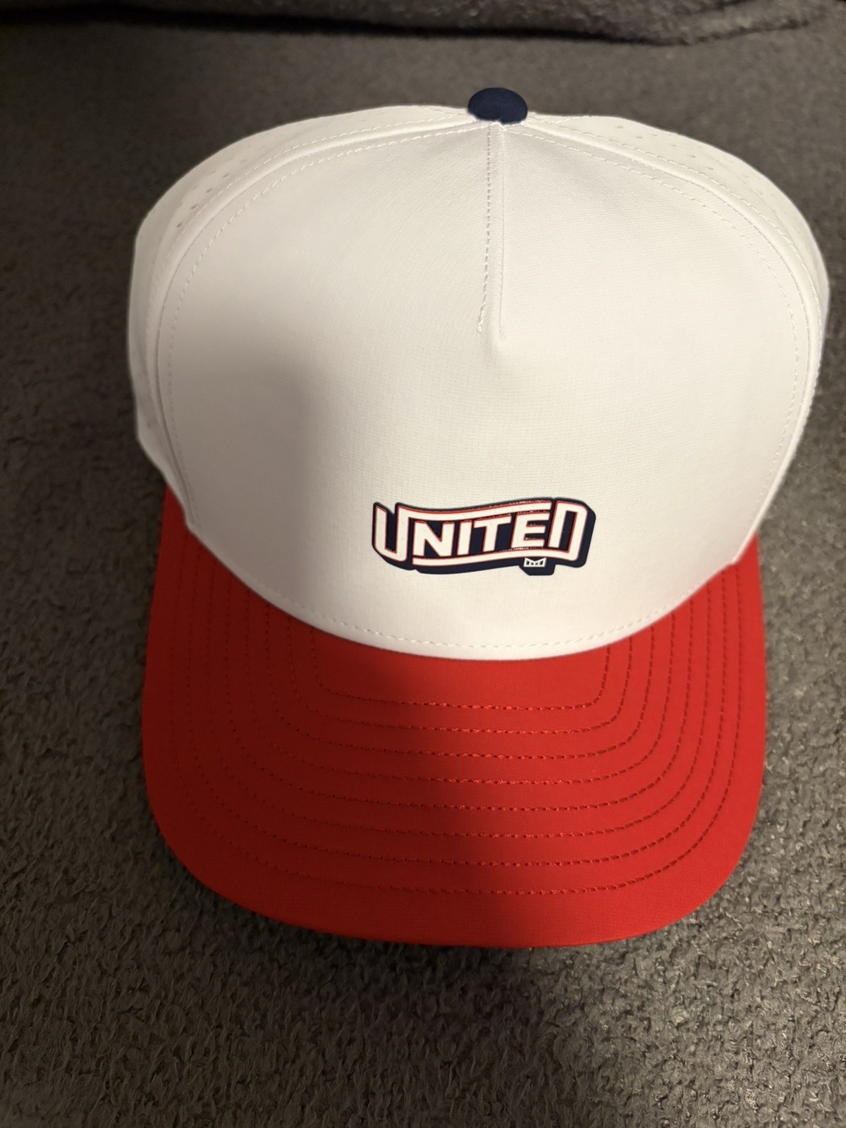 Melin Odyssey Hydro Hat Mens Classic White Red Blue Americana Snapback Cap NEW