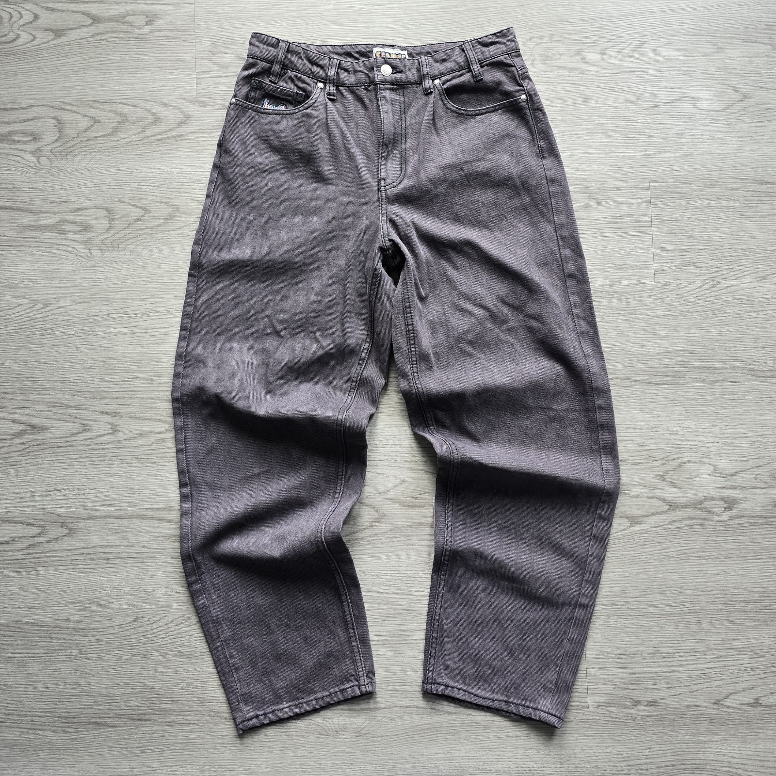 HUF Cromer Baggy Jeans Men 30 Faded Purple Skateboard Relaxed Denim Skate Y2K