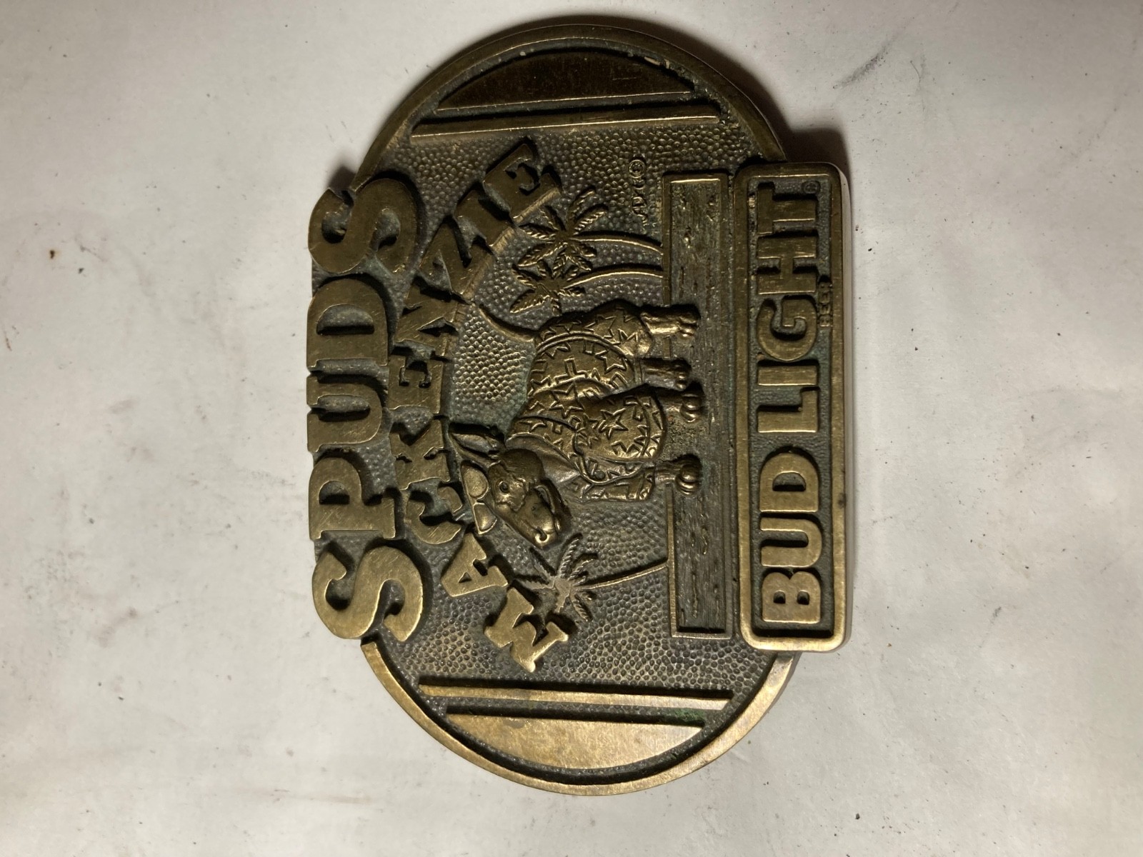 vintage Bud Light Spuds Mackenzie belt buckle