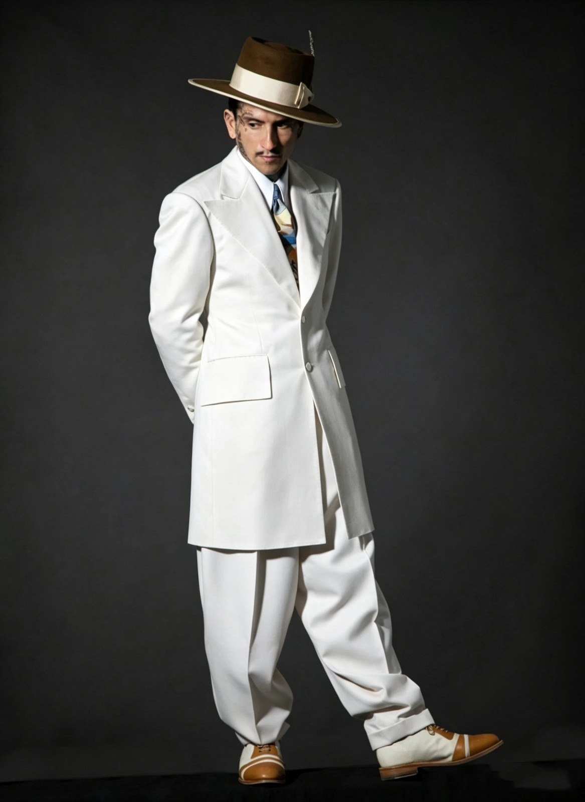 British Men's Zoot Suit Wedding Groom Tuxedo Evening Party Prom Long Coat Pant