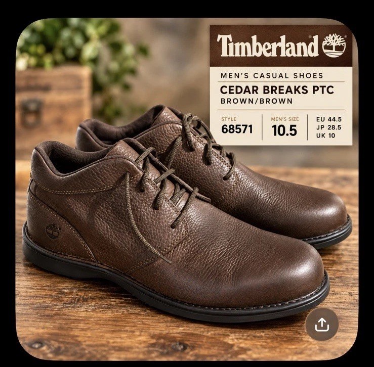 Timberland Cedar Breaks PTC Men’s 10.5 Brown Leather Casual Chukka