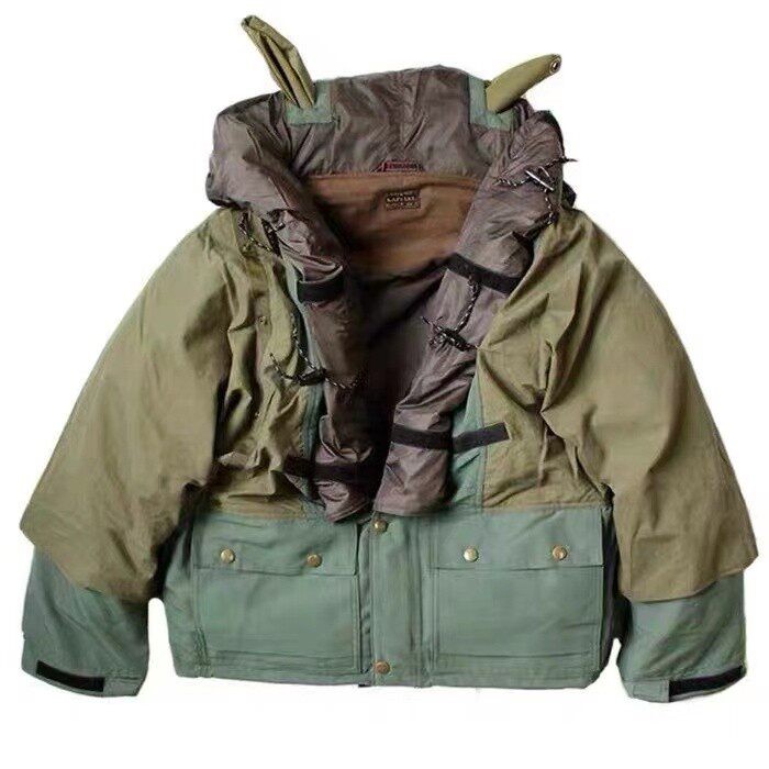 20AW JAPANESE-STYLE HIRATA NYLON JACKET PATCHWORK HOODED CAPITAL COAT JACKET