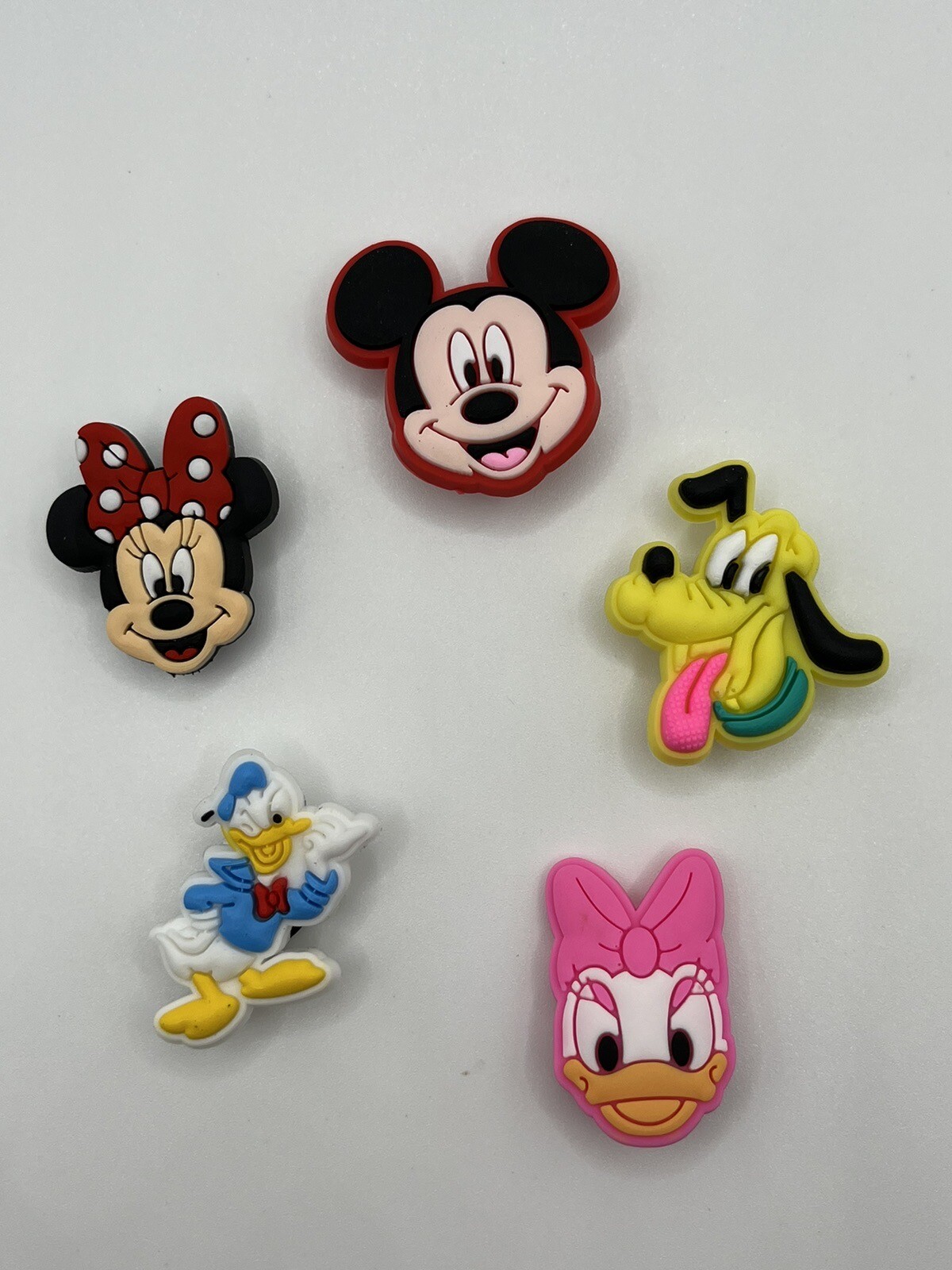 DISNEY MICKEY & MINNIE MOUSE SHOE CHARMS FOR CROCS 5pc Set Donald Duck Goofy