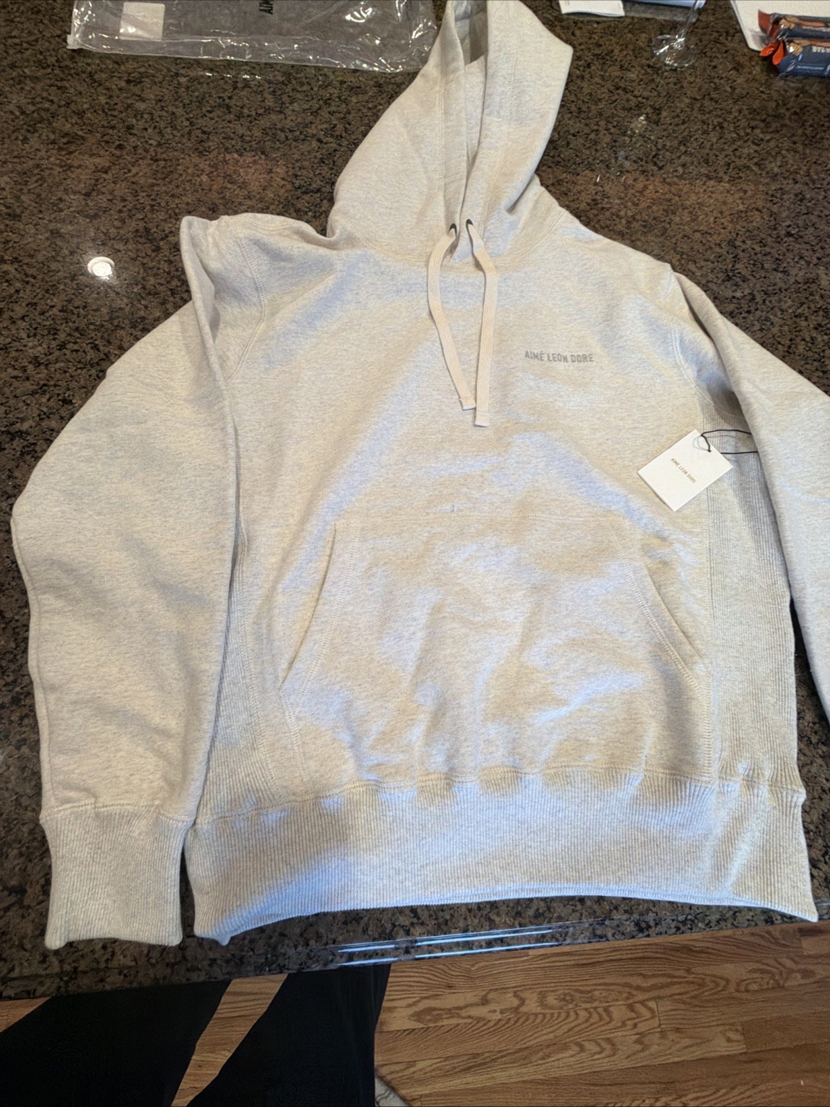 AIME LEON DORE Hoodie Oat Sweatshirt - Medium. New With Tags packaging.