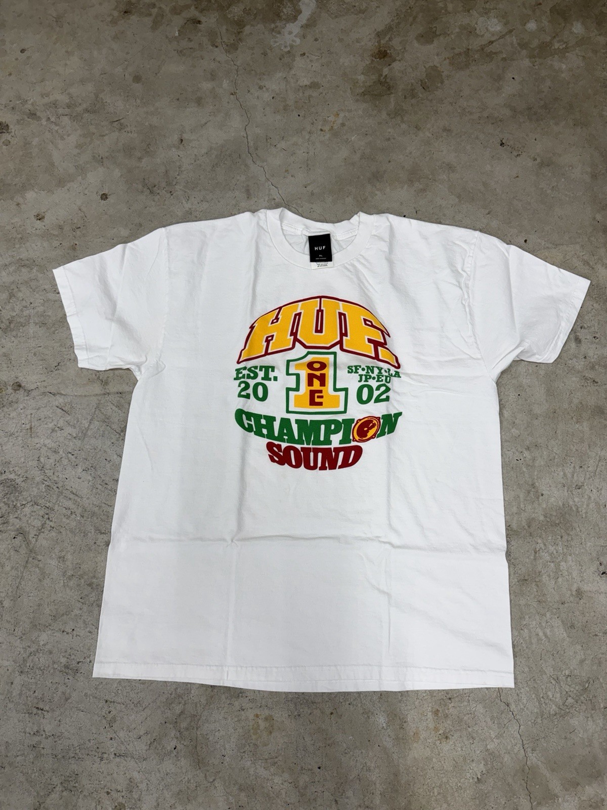 Huf Champion Sound Tee White - Size XL