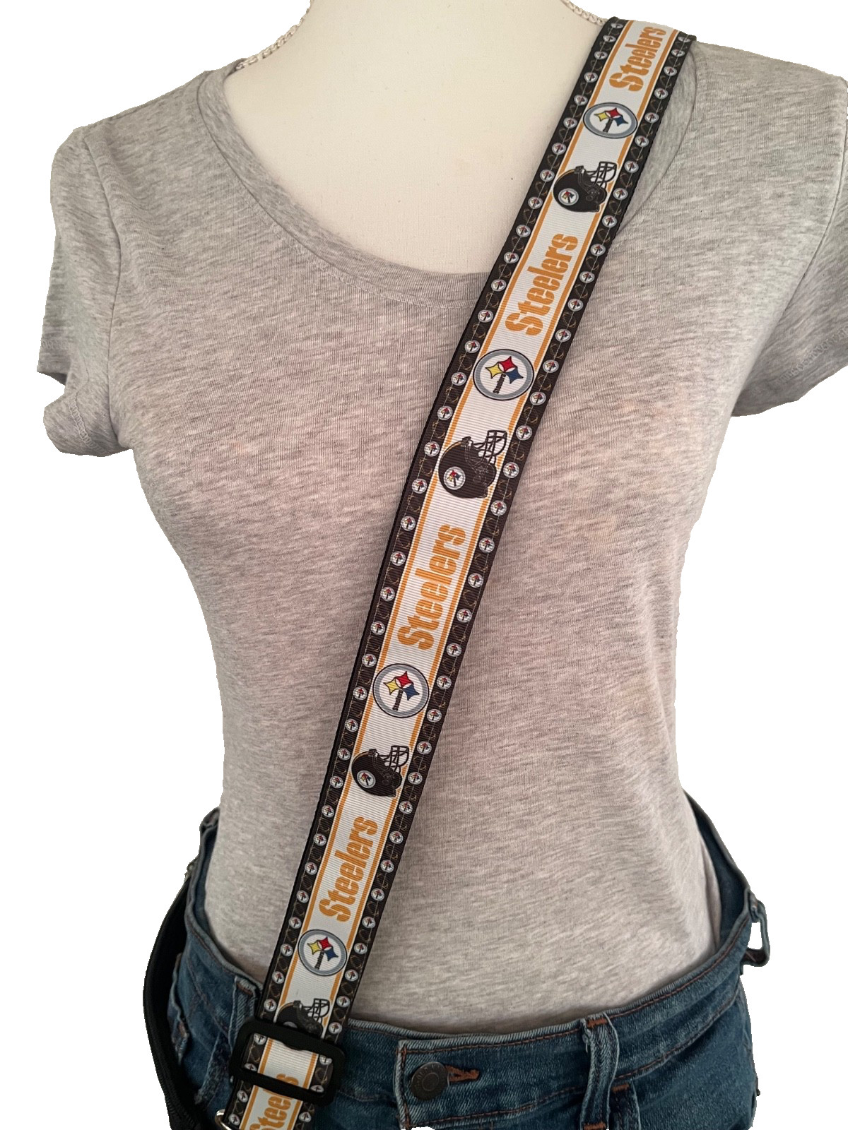 Pittsburgh Steelers Purse Strap 46” Gift 4 her mom grad alumni BFF Football