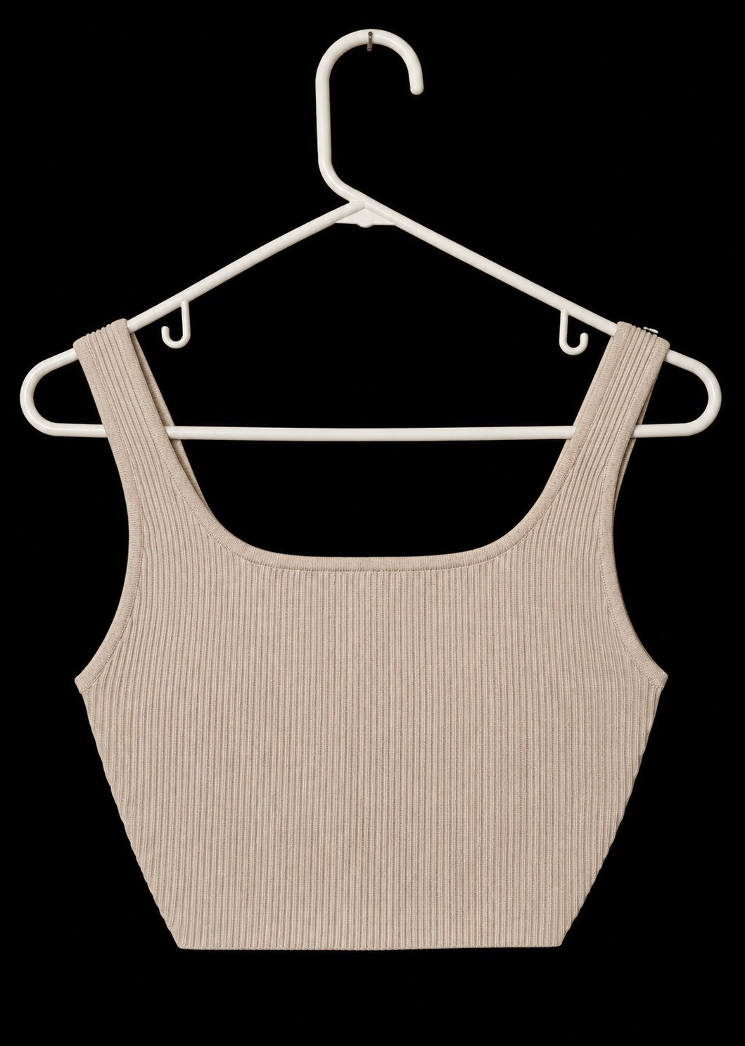 Aritzia Babaton Sculpt Knit Tank Top Women\'s S White Square Neck Ribbed Crop Top