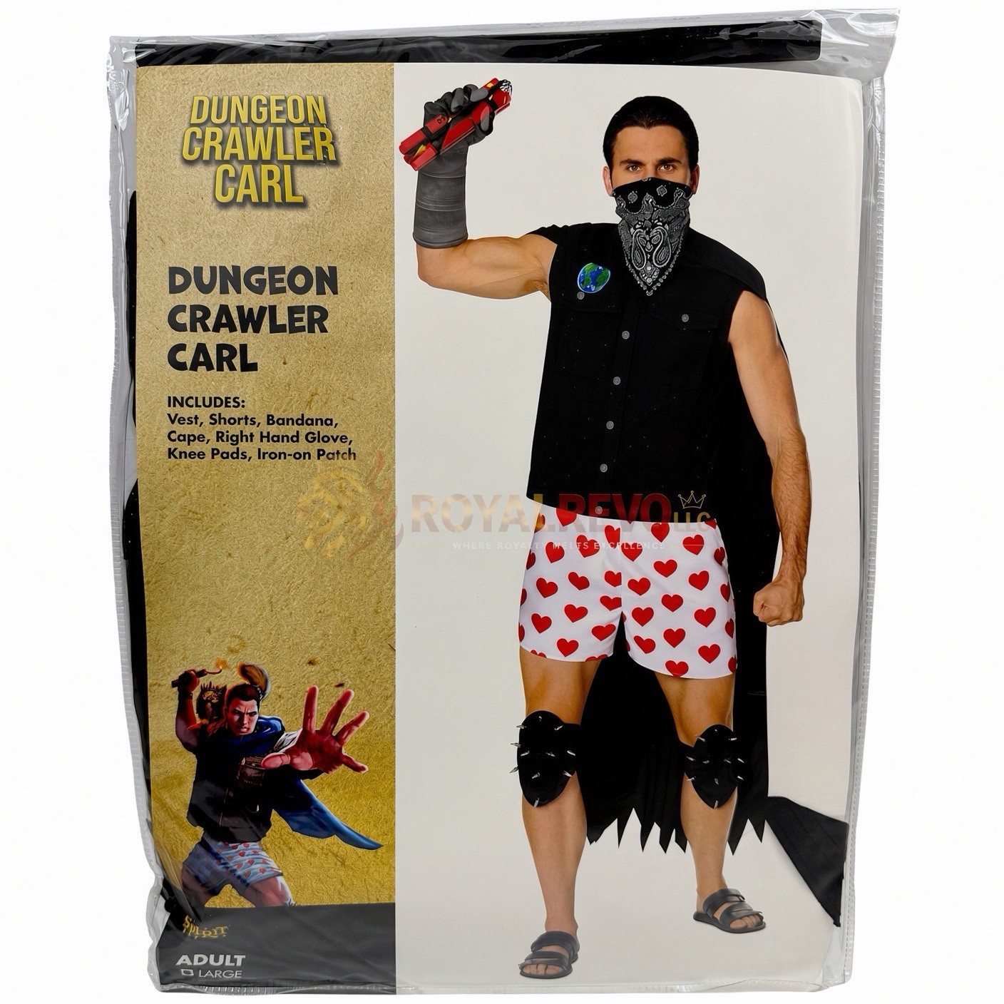 05134051 Spirit Halloween Adult Dungeon Crawler Carl Costume Size Varies