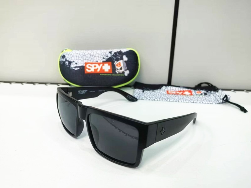 Spy Cyrus Men\'s HD Polarized Sunglasses Matte Black Happy Lens-original box