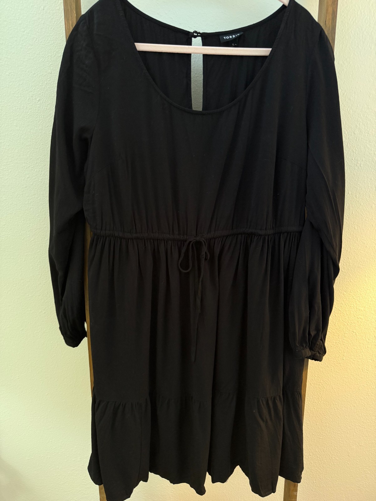 TORRID Size 1 Women\'s Black Chiffon Dress with front tie