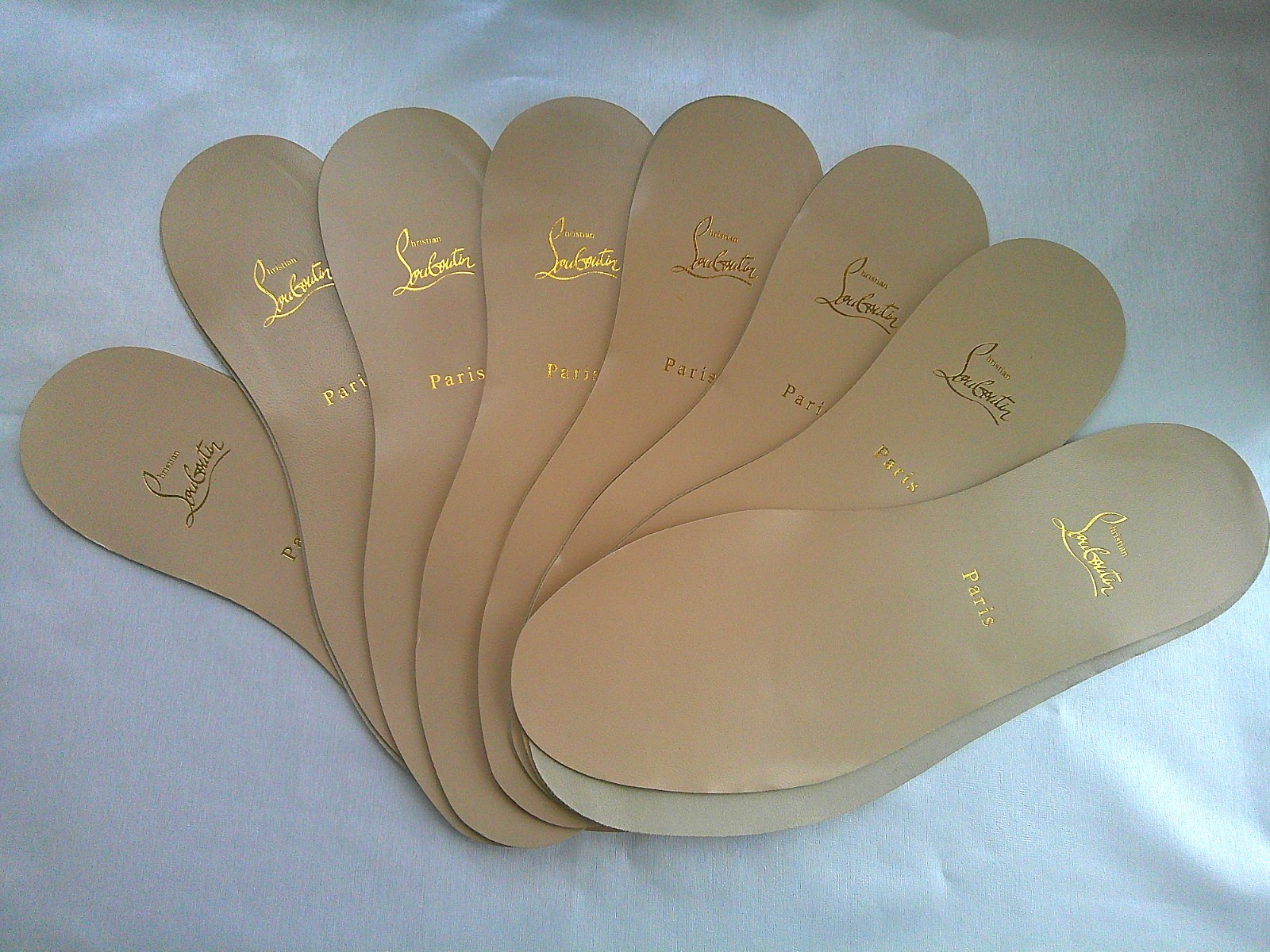 Genuine Pair Christian Louboutin Leather Shoe Insoles, Replacement Inner Soles
