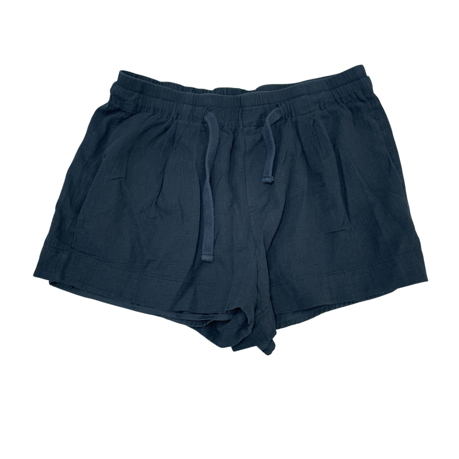 Vince Women\'s L Gauze Black Drawstring Cotton Shorts C0762