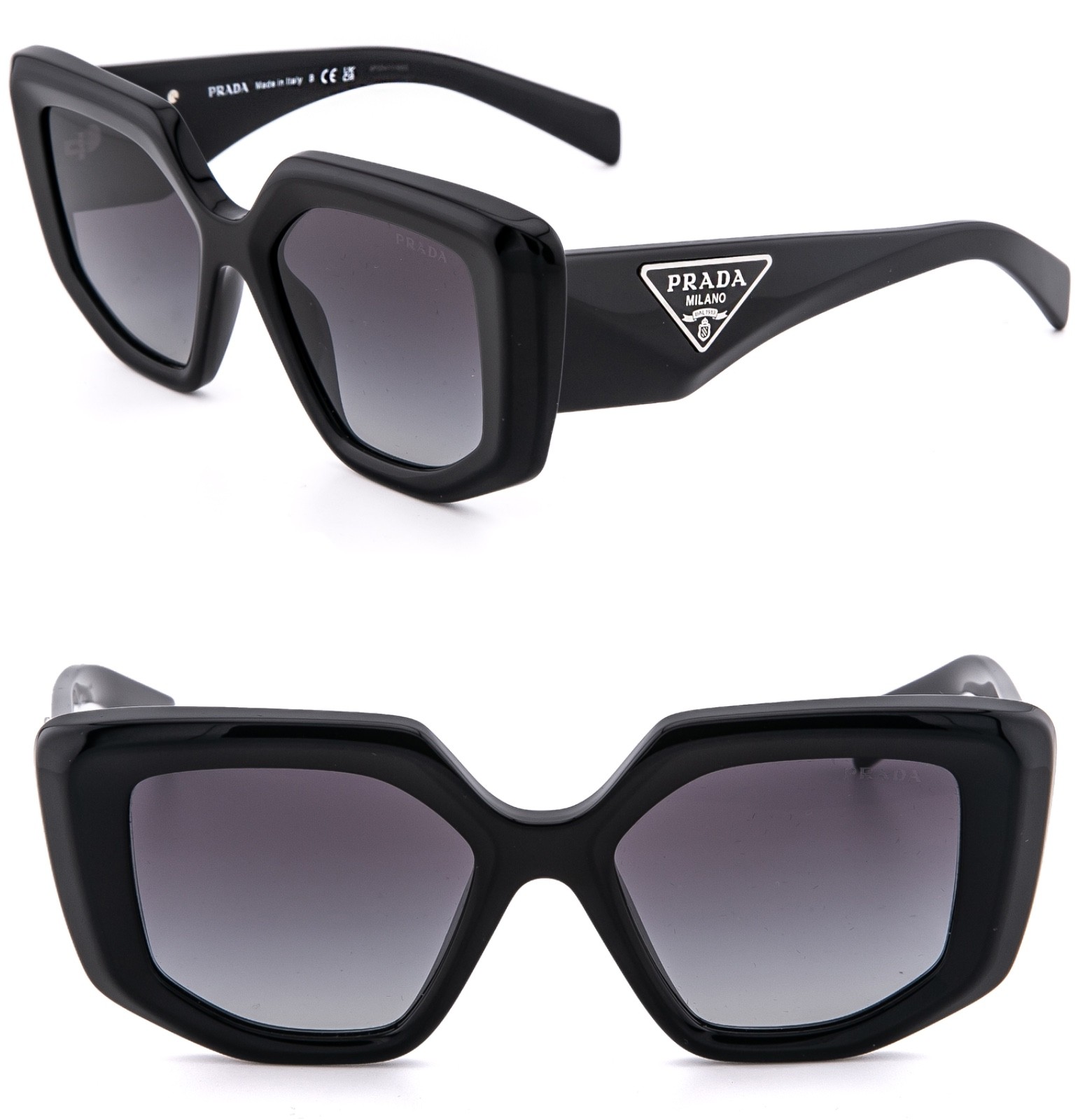 PRADA SYMBOLE Black Triangle Logo PR14ZS 14ZS Fashion Sunglasses 14Z