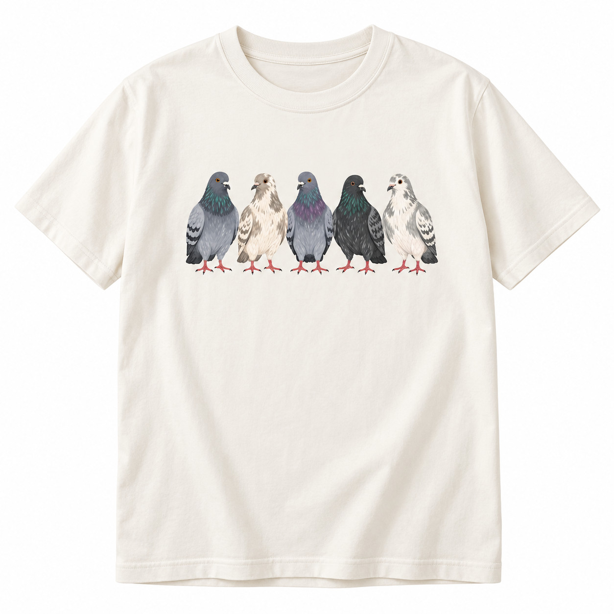 Comfort Colors® Pigeon Shirt Cute Flock of Birds Graphic Tee Bird Lover Gift