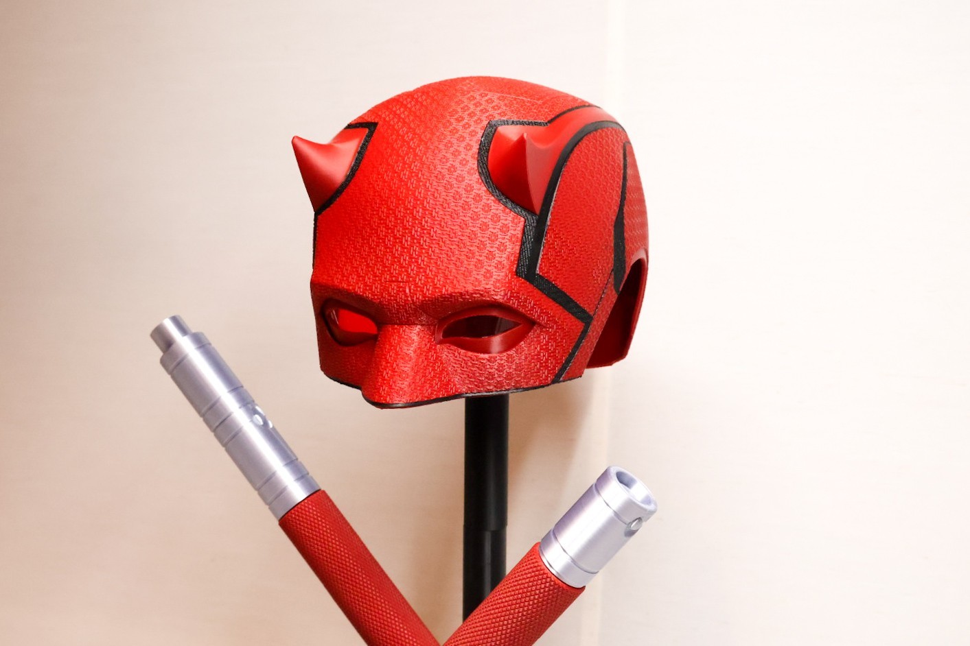 Daredevil Helmet/Billy Clubs -3D Printed Marvel Prop - Cosplay/Halloween Costume