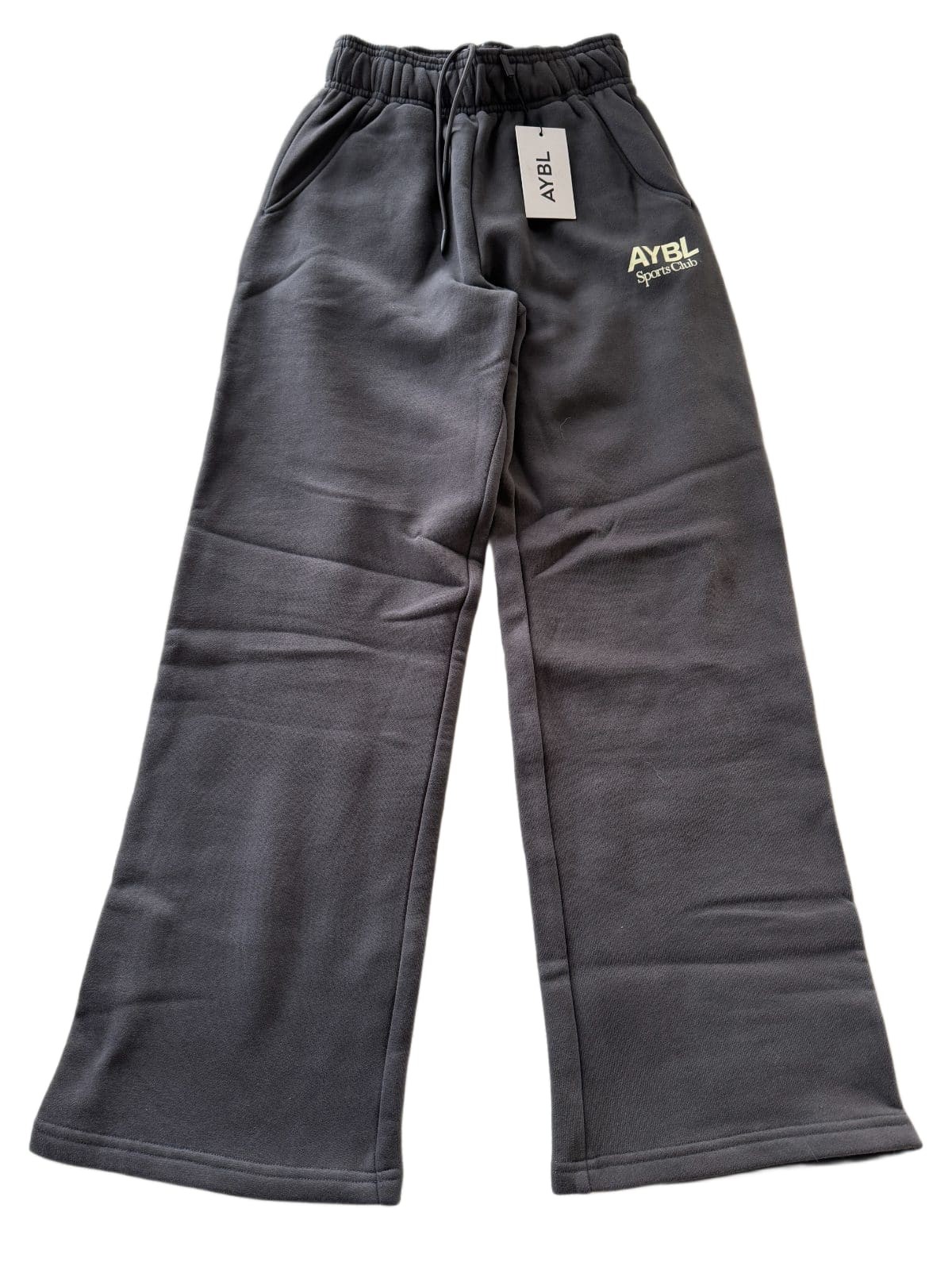 AYBL Sports Club Oversized Straight Leg Joggers Womens XS Charcoal Sweatpants NW