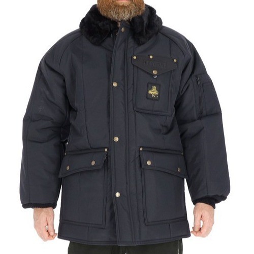 RefrigiWear Mens Iron-Tuff Workwear Jacket & Hood Sz M Black Siberian Insulated