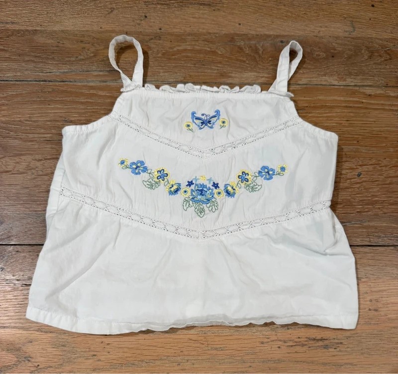 vintage Y2K-era Baby Gap camisole tank top Butterfly embroidery size 5