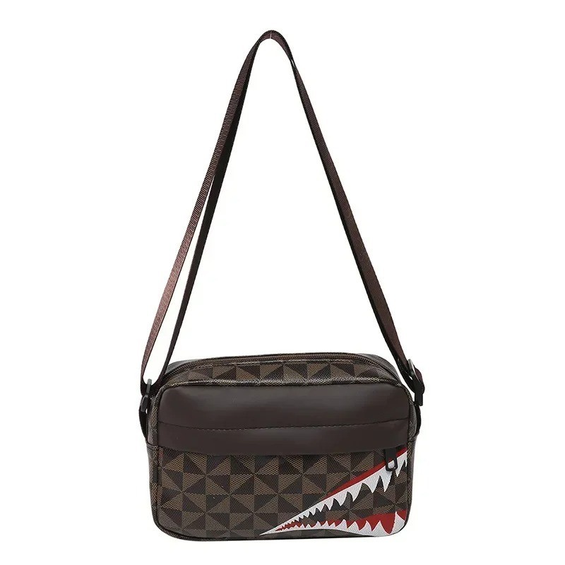 Casual Fashion Crossbody Large Capacity Small Square Bag Creative Shark Mouth