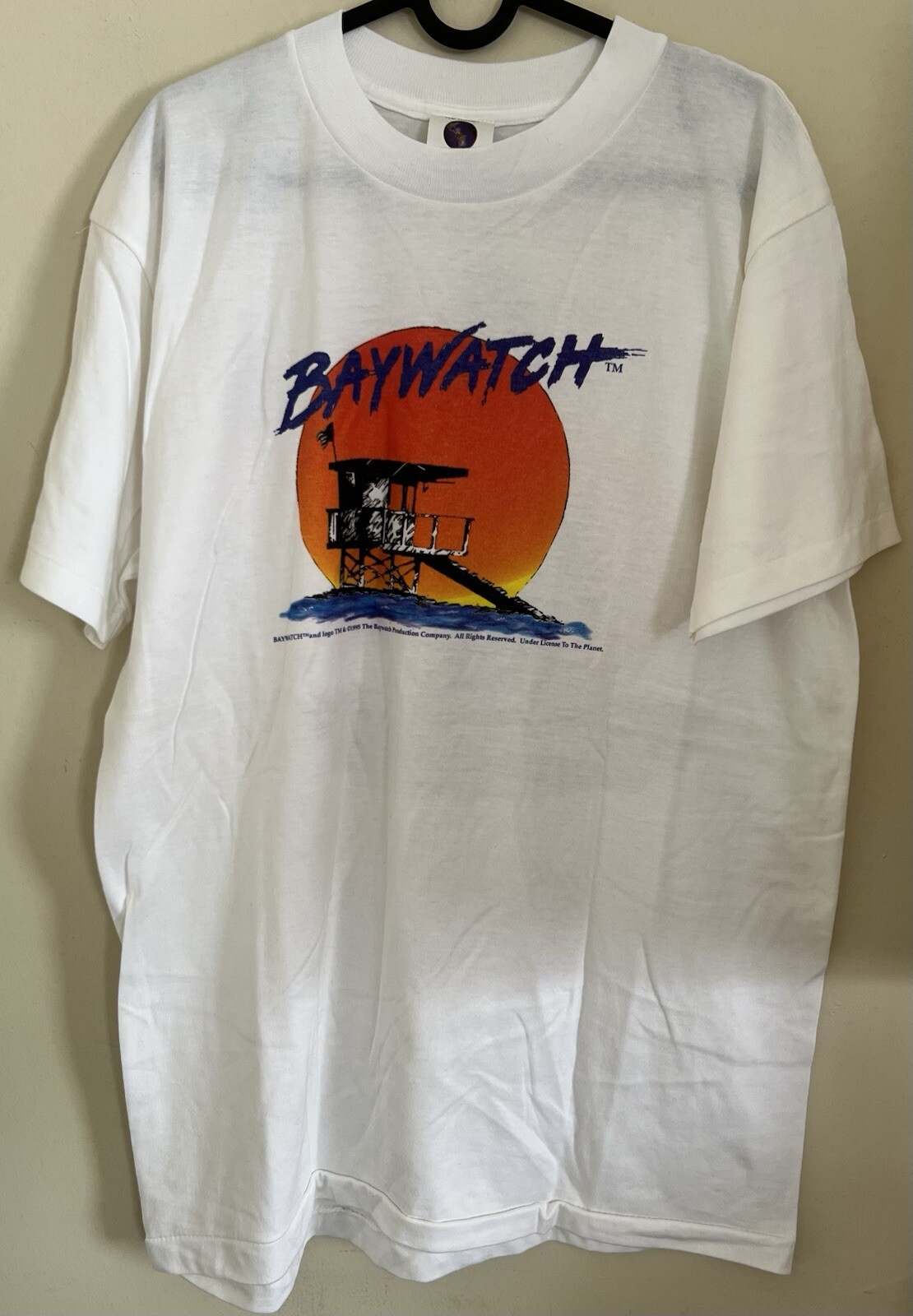 Vintage 1995 Baywatch TV Show Series Promo Shirt Large Pamela Anderson 90s Rare