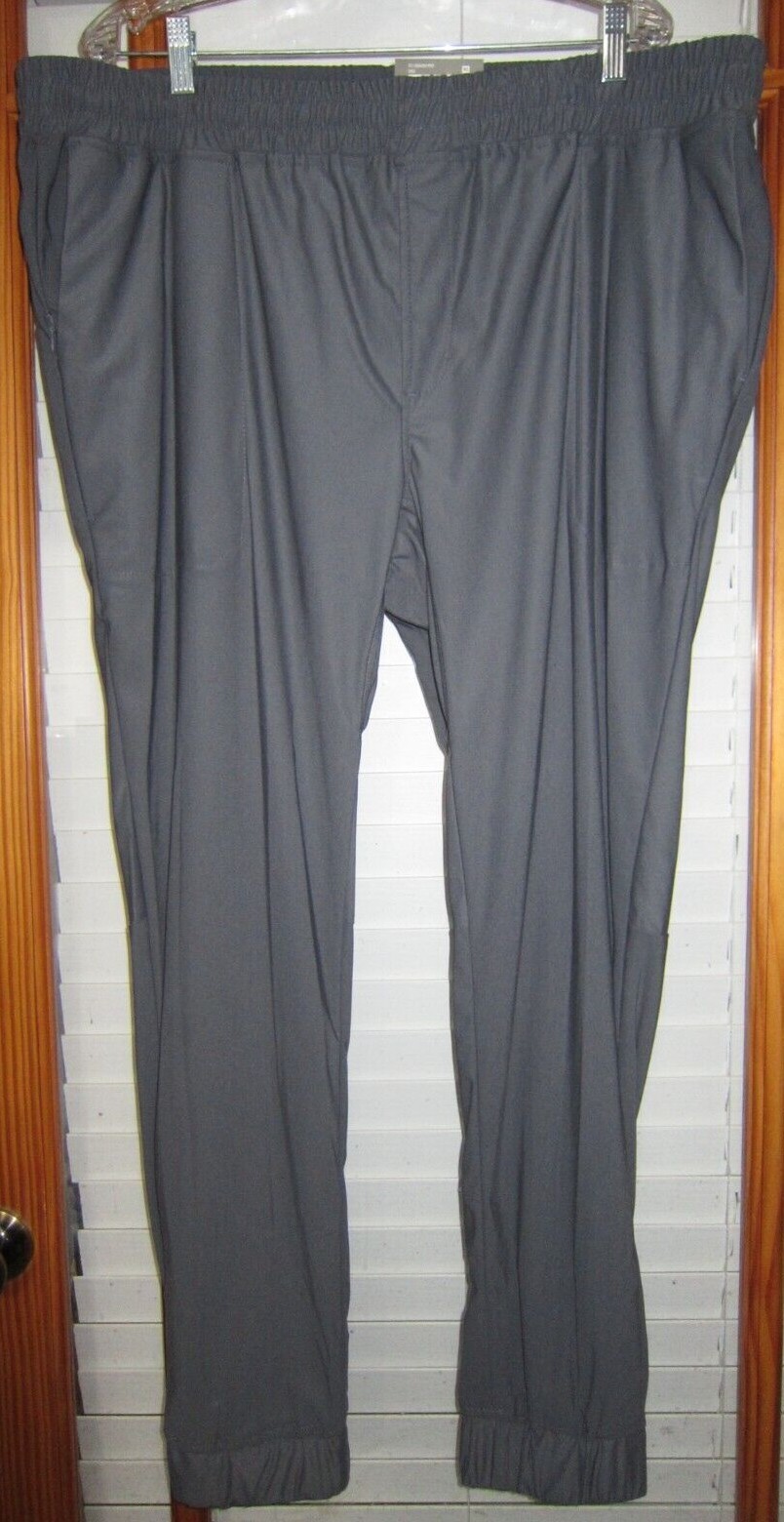 Falls Creek Performance Tech Jogger Pants XXL XXXL Gray Straight Flat Front NEW