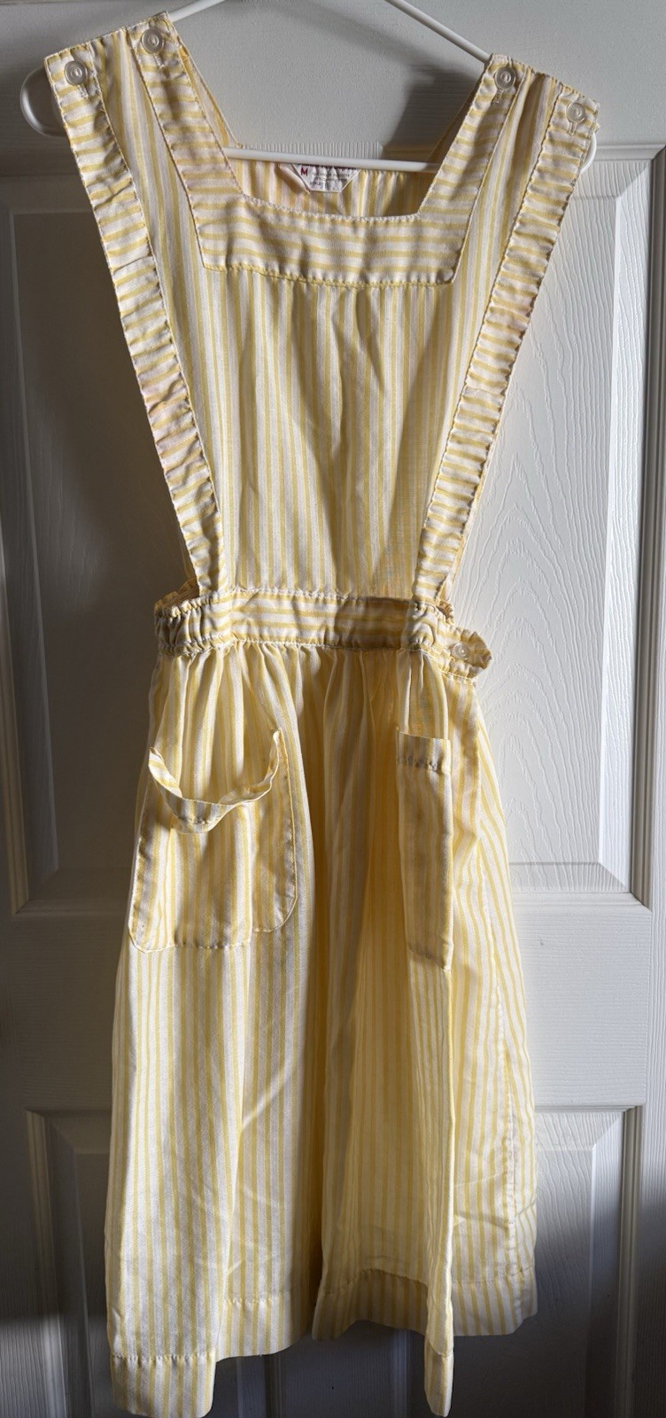 Vintage 60’s-70’s Candy striper Pinafore Dress Size Medium