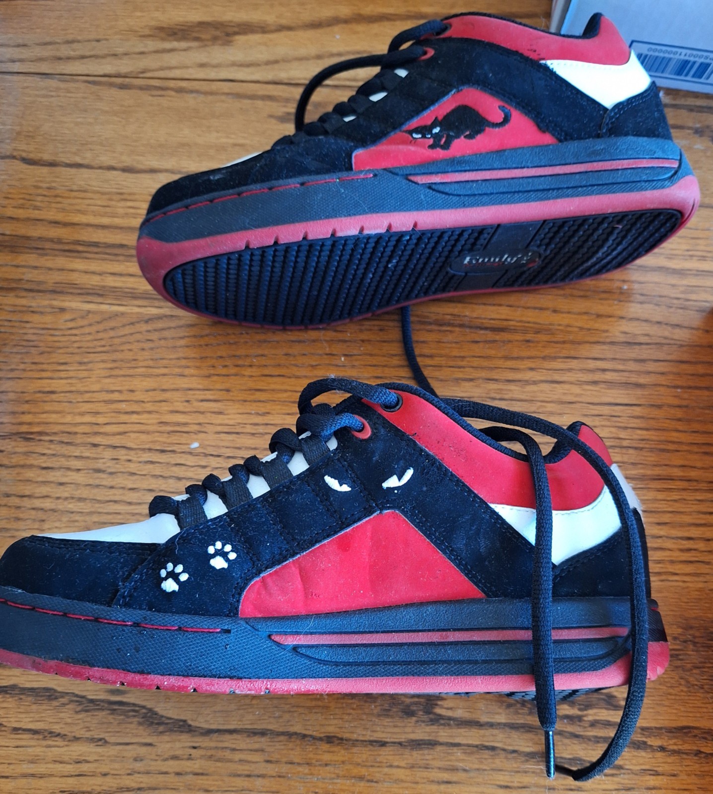 Vintage 2000s Rare Emily The Strange TUK Shoes Black/Red Size 9 Women\'s