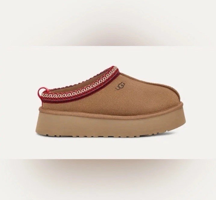 UGG Tazz Women\'s Size 7 Chestnut Platform Slippers