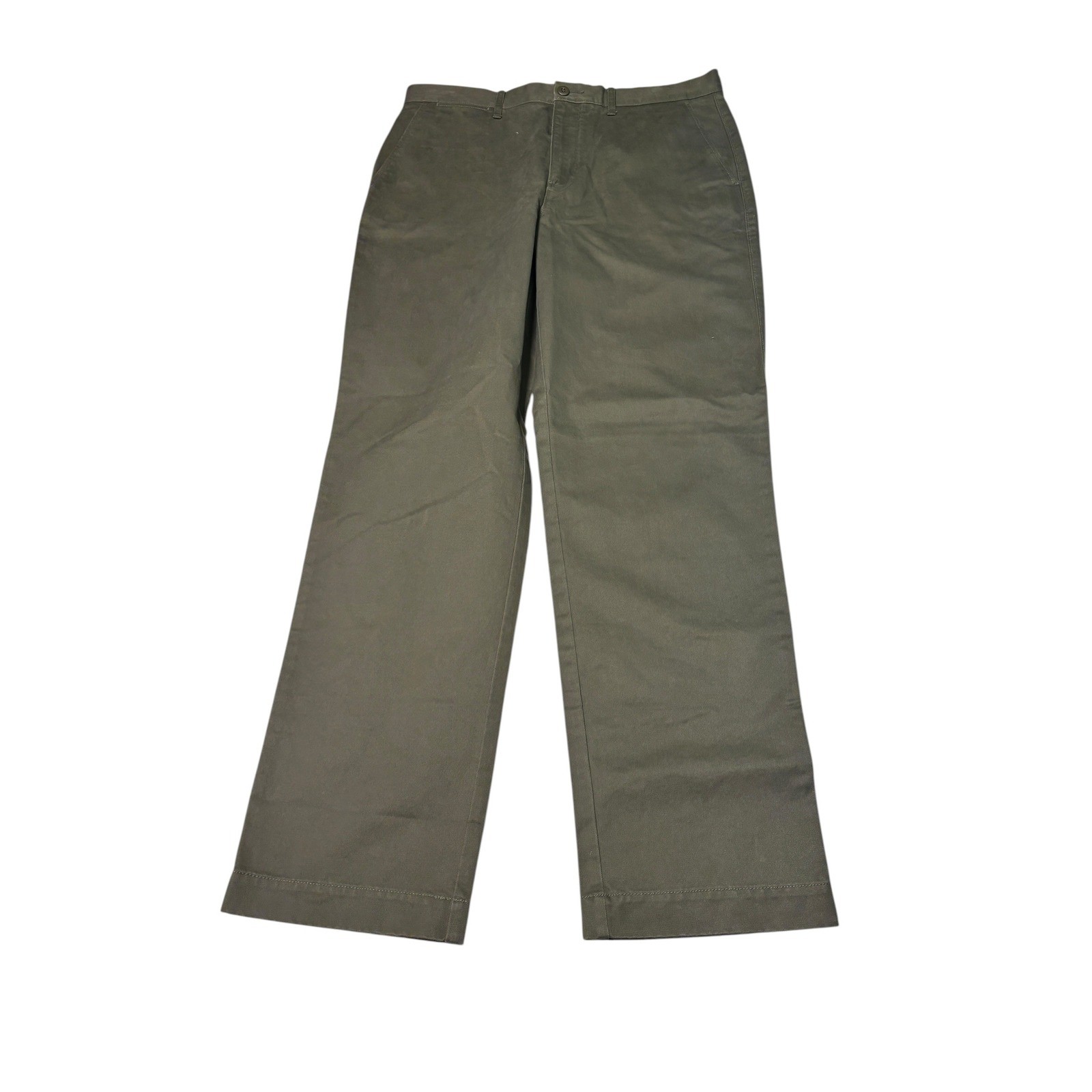 Oarsman J.Crew Mens Broken-in Straight Fit Chino Pants Olive Green 32x32 CD466