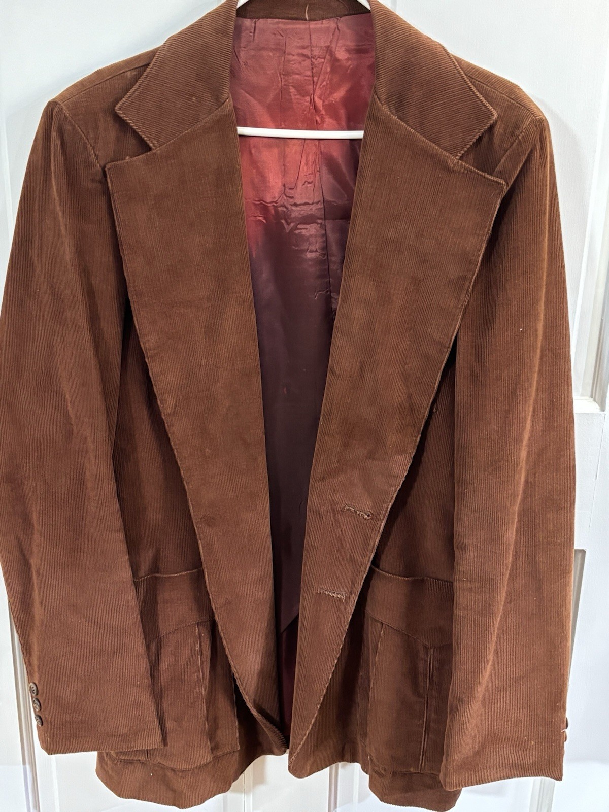 vintage 1970s corduroy jacket And Vest Combo Brown