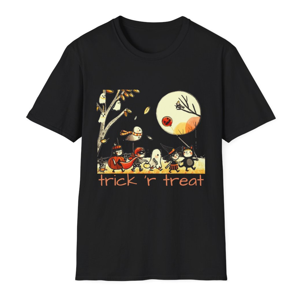 Vintage Design Trick \'r Treat T-shirt/Halloween Tee Size XS/X Small
