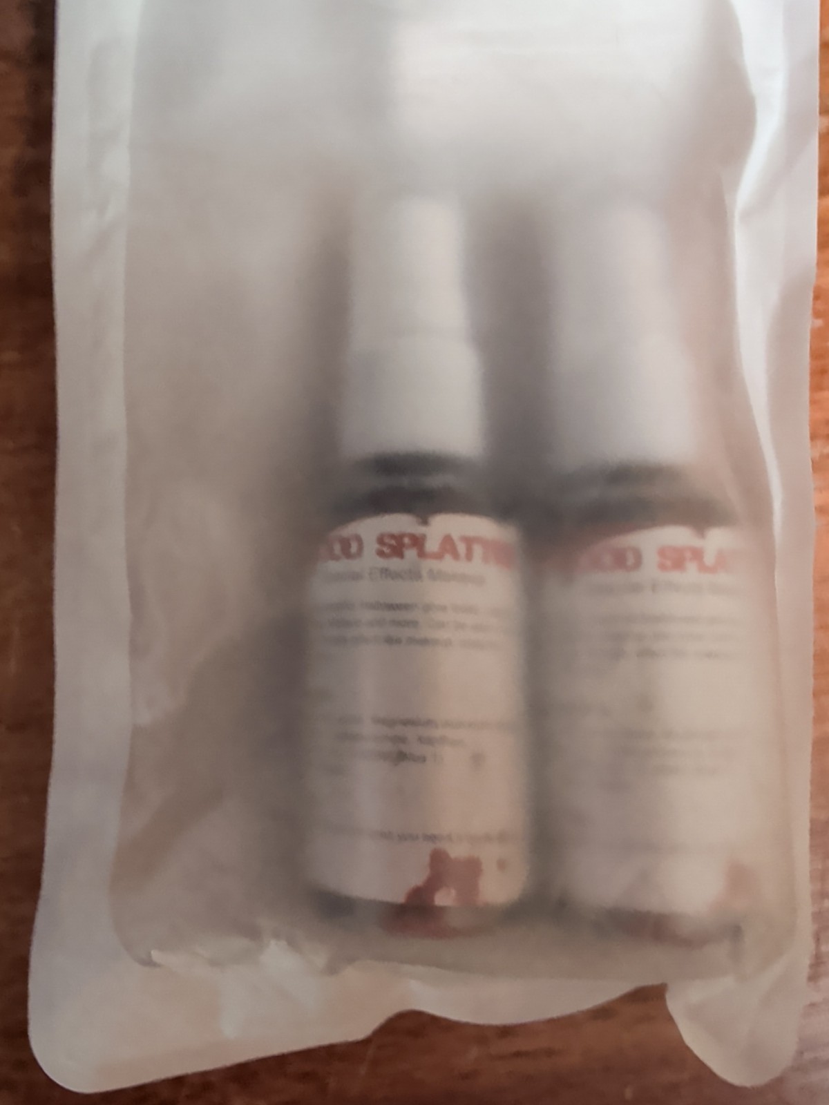 (2) Blood Splatter, 2oz Fake Blood Spray, Halloween Liquid Blood for Cloth