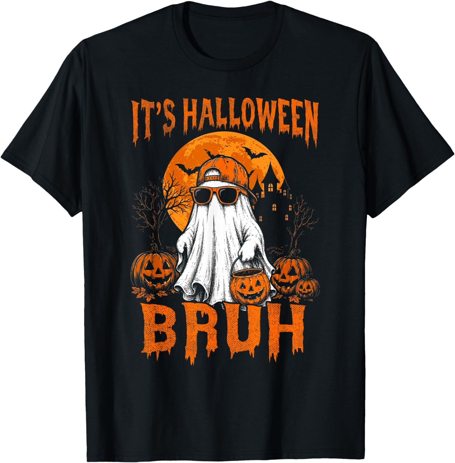 It\'s Halloween Bruh Boo Ghost Funny Halloween T-Shirt