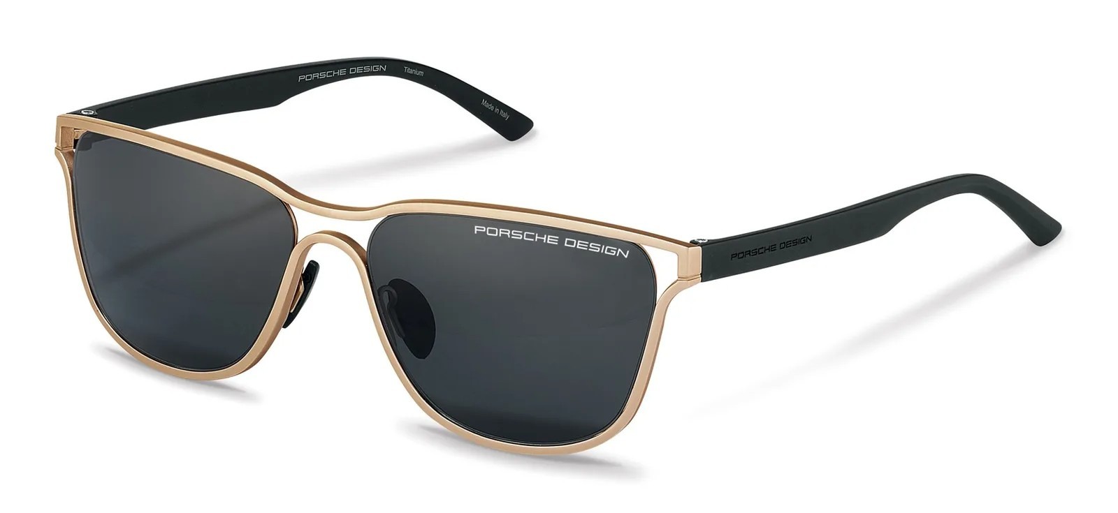 New Authentic Porsche Design P\'8647 D Matte Gold Italy Rare Titanium Sunglasses