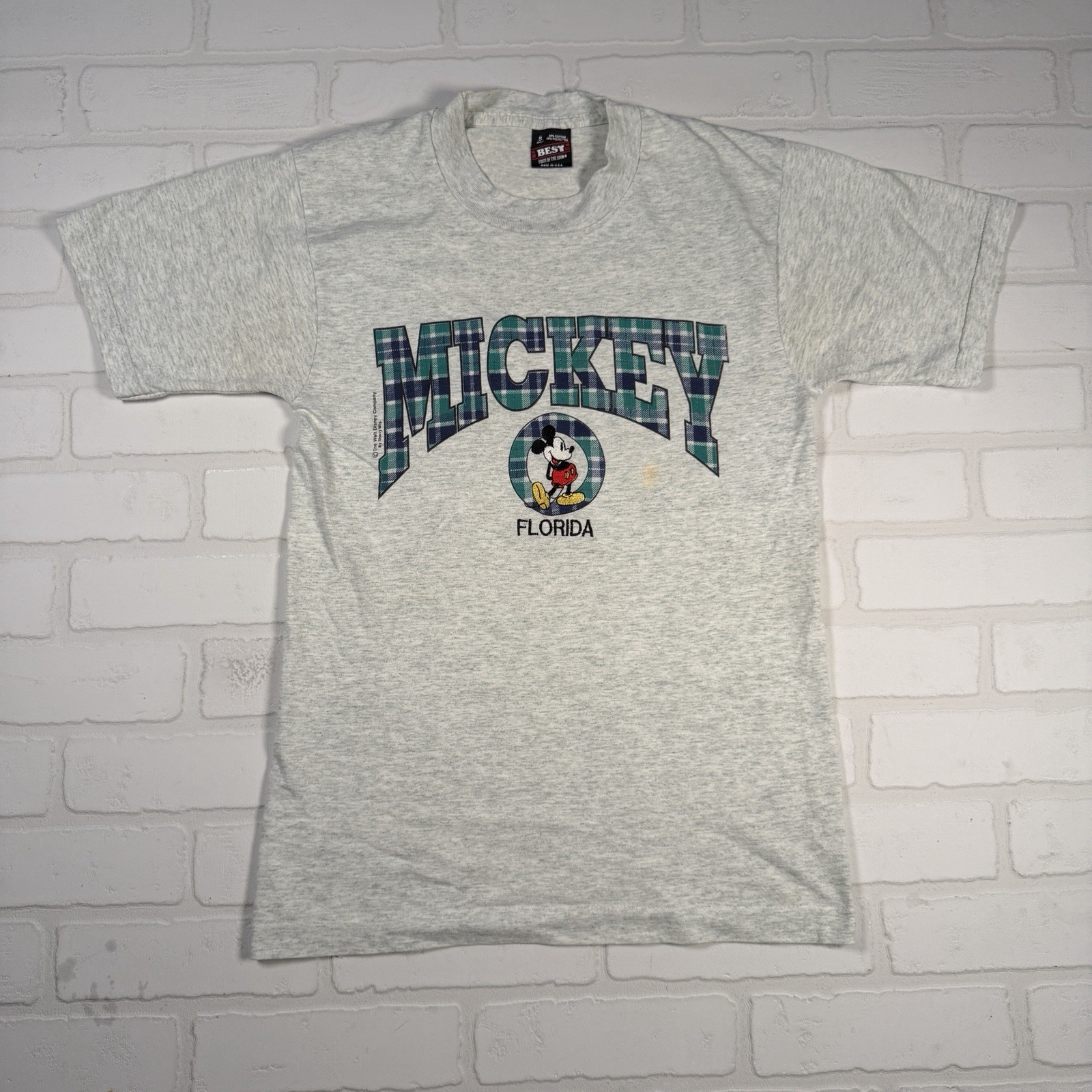 Vintage Mickey Mouse Florida Fruit of the Loom BEST T-shirt Size Small Made USA