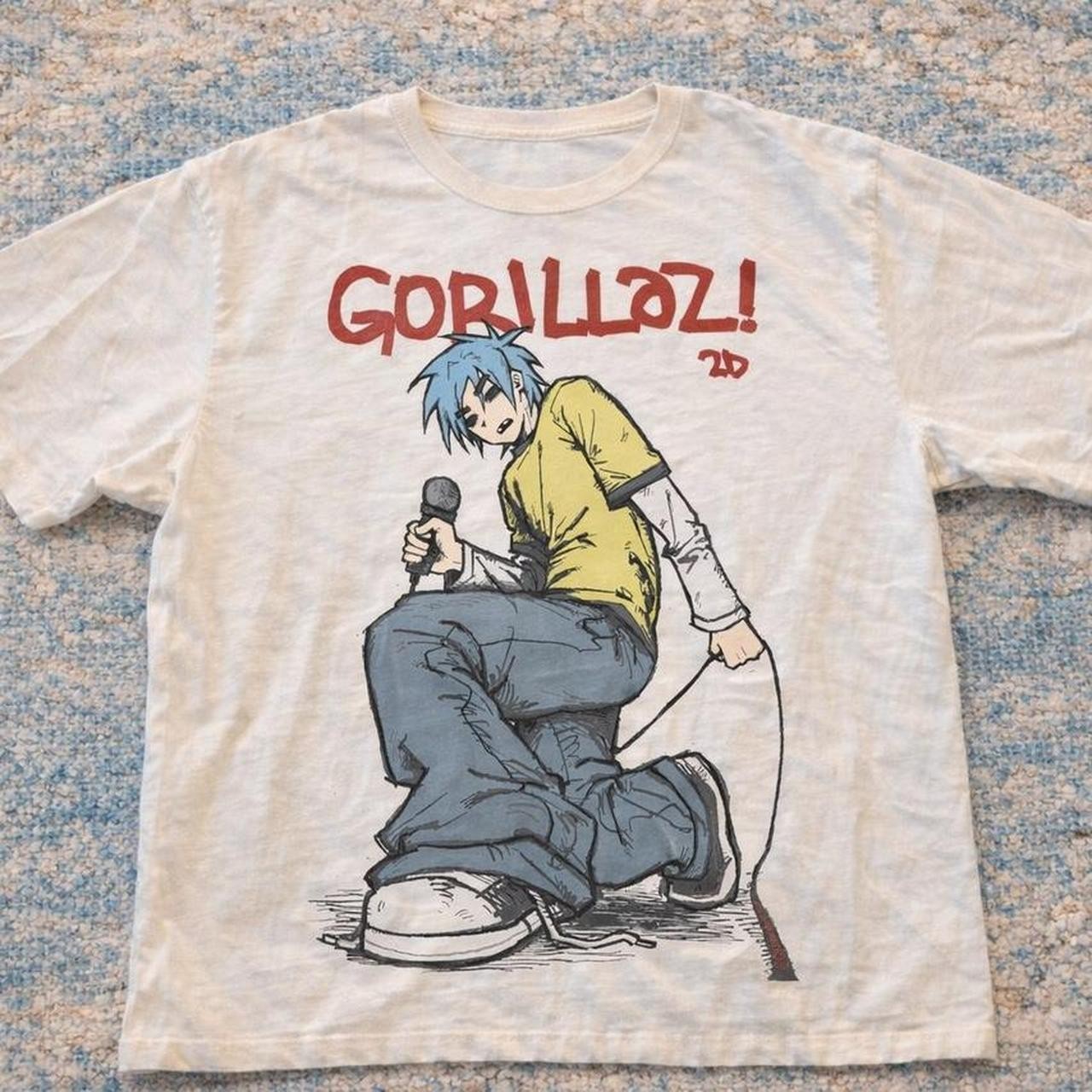 Gorillaz 2D white t-shirt  reprint gift for men women shirt  AN68275