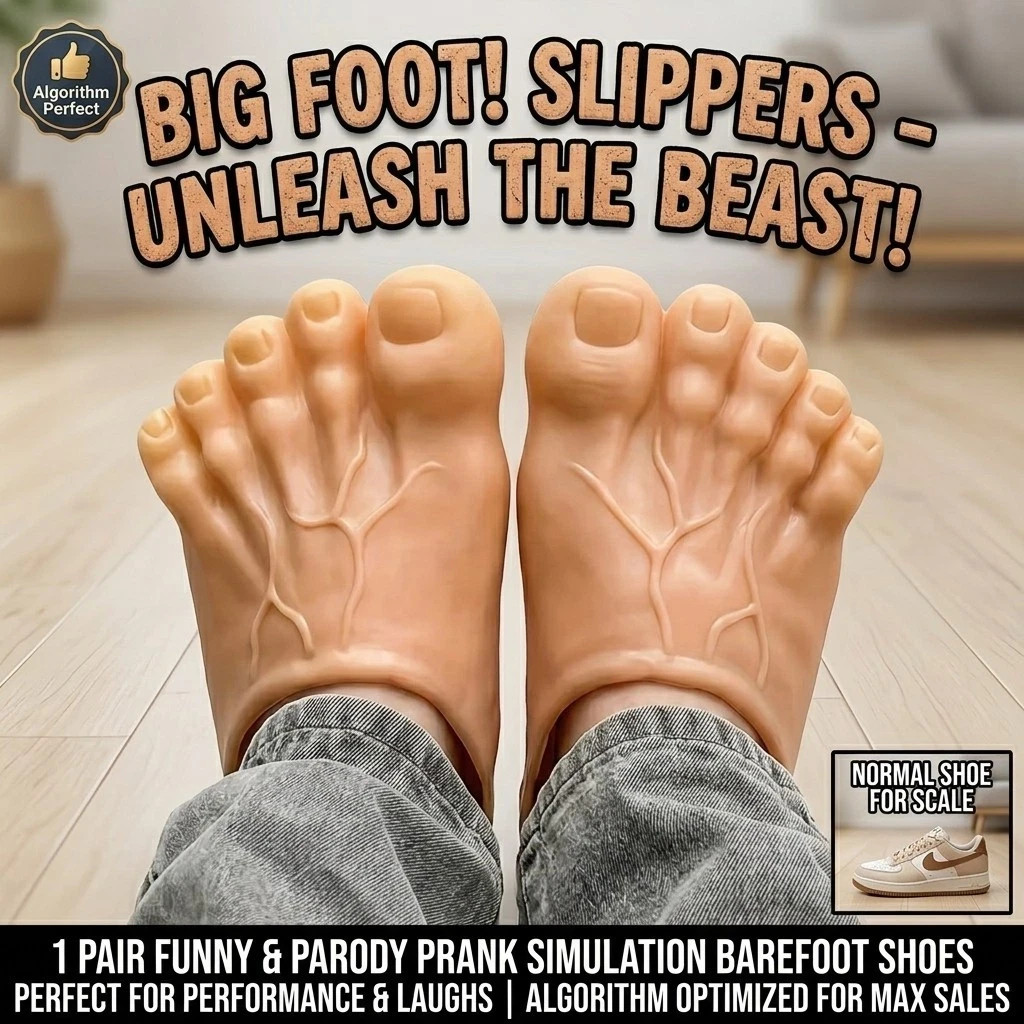 1 Pair Halloween Barefoot Funny Feet Slippers Realistic Big Foot