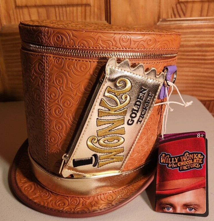 Loungefly AMC Exclusive Willy Wonka Top Hat Crossbody Bag Golden Ticket NWT