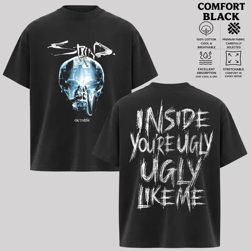Staind Inside You’re Ugly Like Me Rock Band T-Shirt Graphic Tee Gift for Fan
