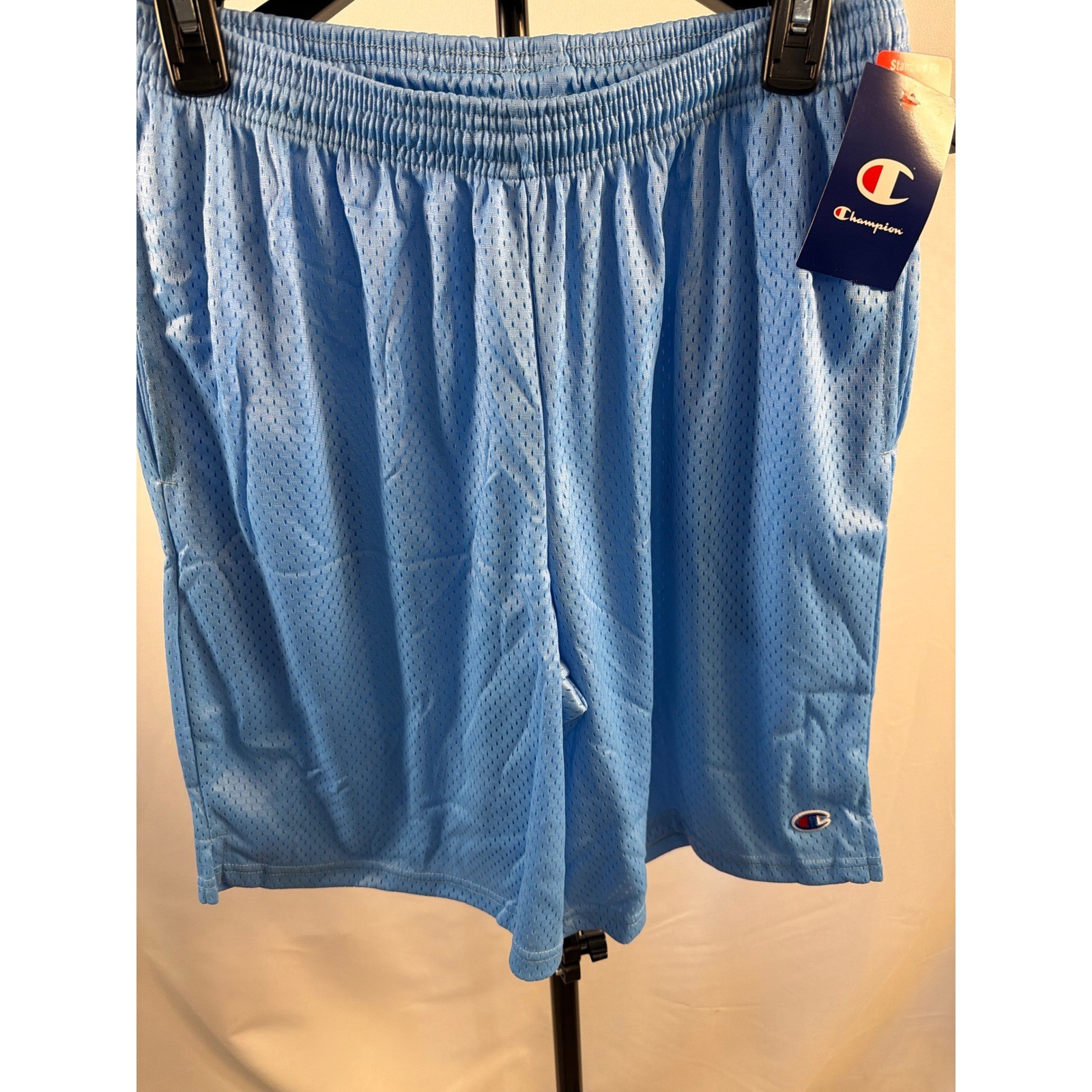 Champion Mens Mesh Athletic Basketball Shorts Light Blue Size M NWT
