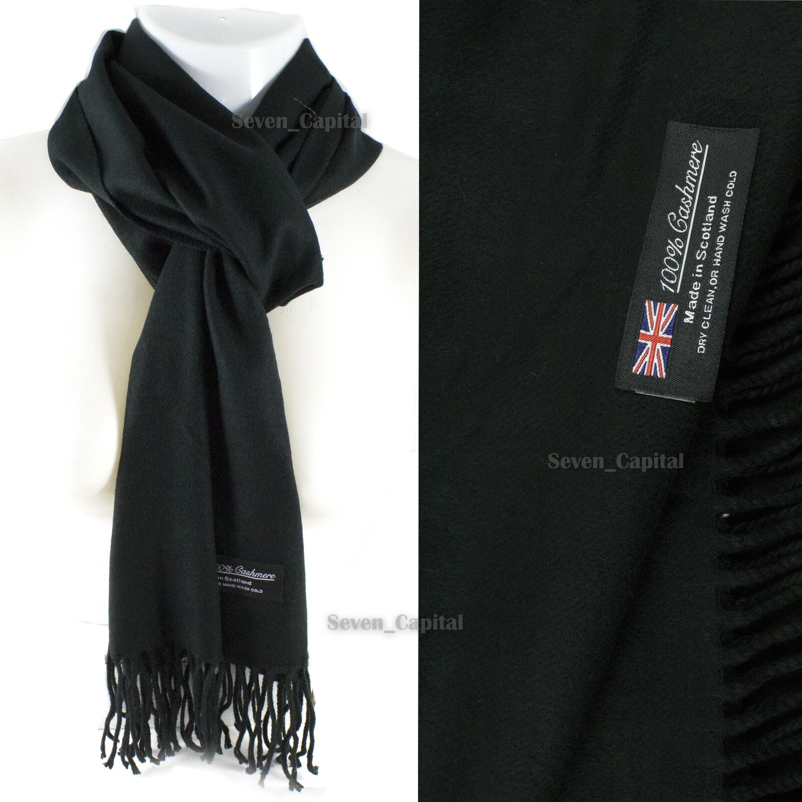 Mens Womens Winter Warm SCOTLAND Made 100% CASHMERE Scarf Scarves Plaid Wool