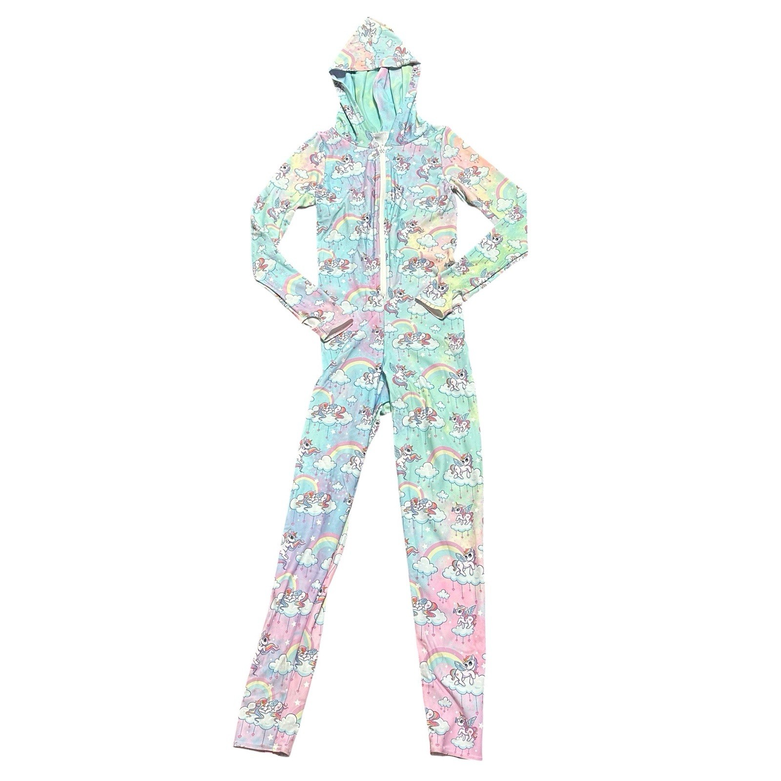 Black Milk So Cute I Could Puke Snuggle Suit Sz Medium Jumpsuit Unicorn Pastel