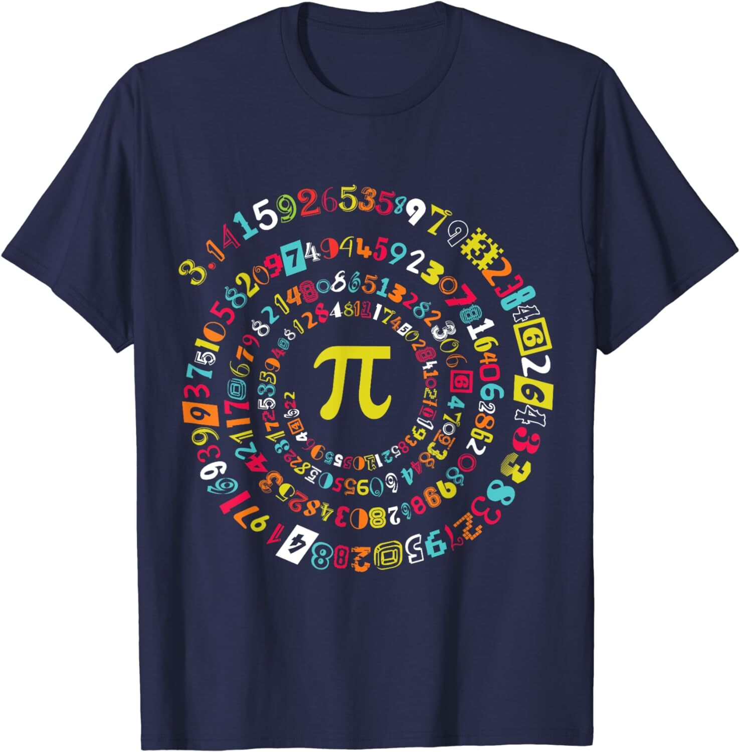 Funny Pi Day Shirt Spiral Pi Math Tee For Pi Day 3.14 T-Shirt