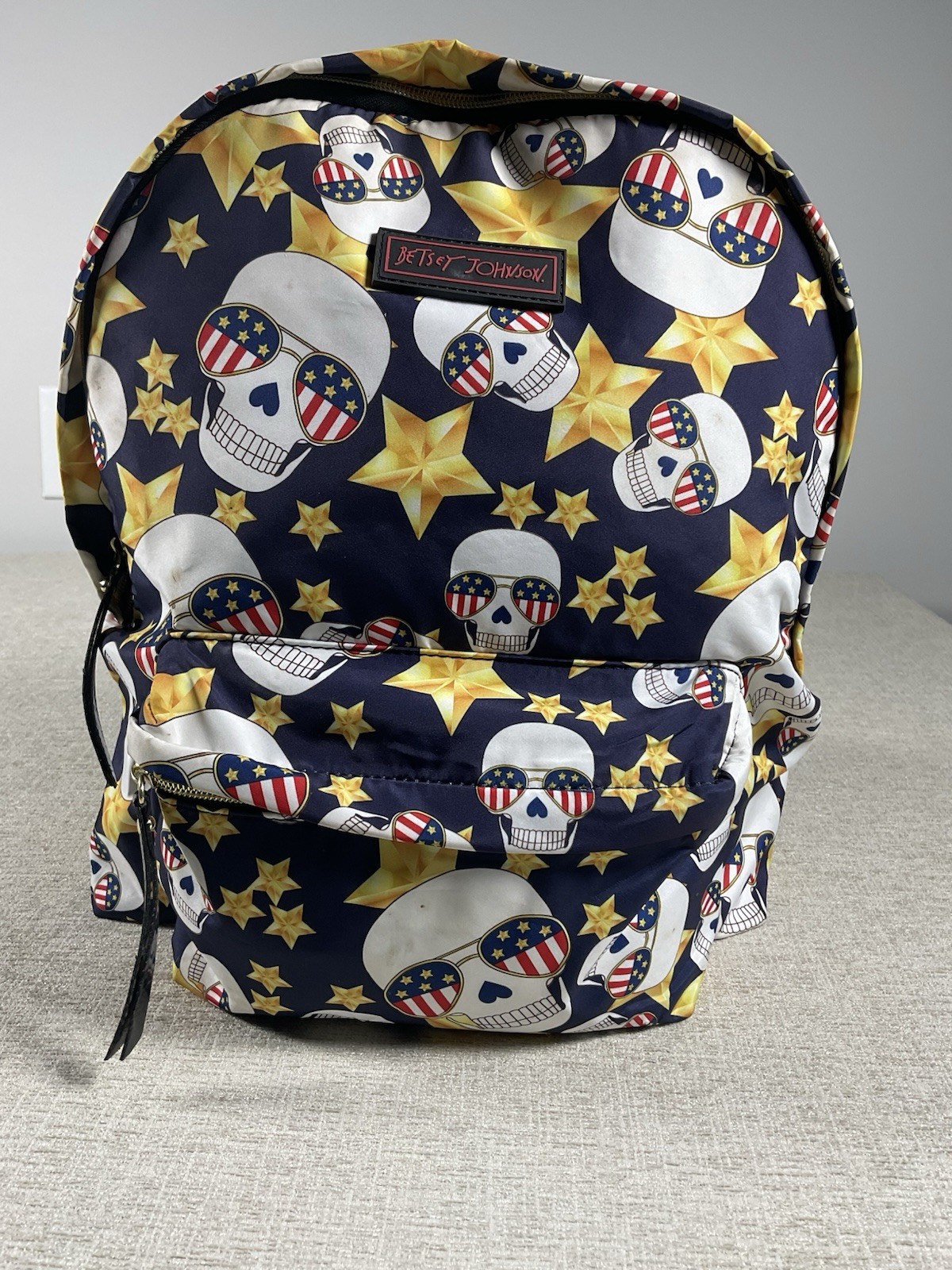Betsey Johnson Patriotic Skull Backpack