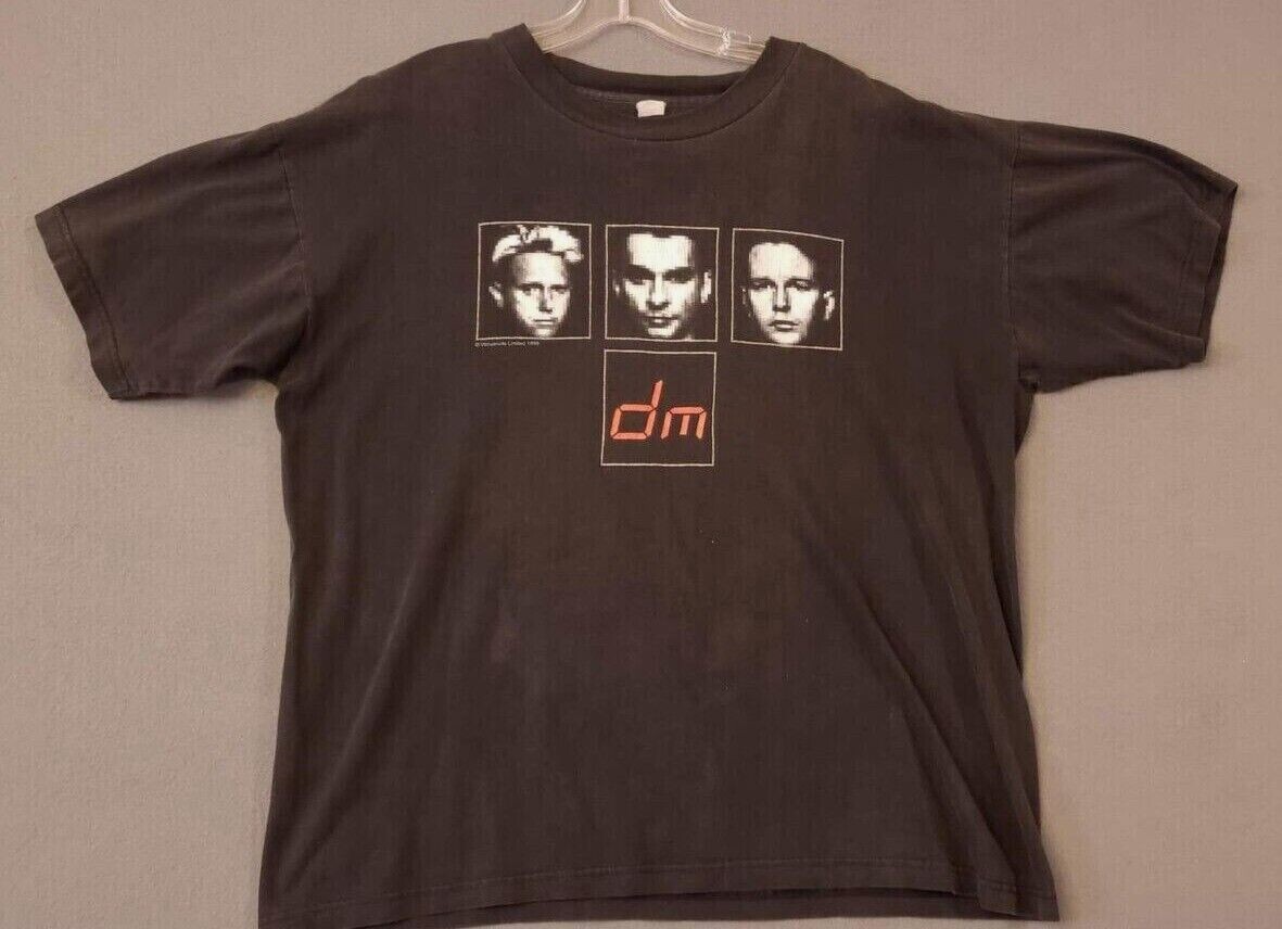 Depeche Mode 1998 The Singles Tour Vintage Shirt Mens XL Black 90s Concert Tee