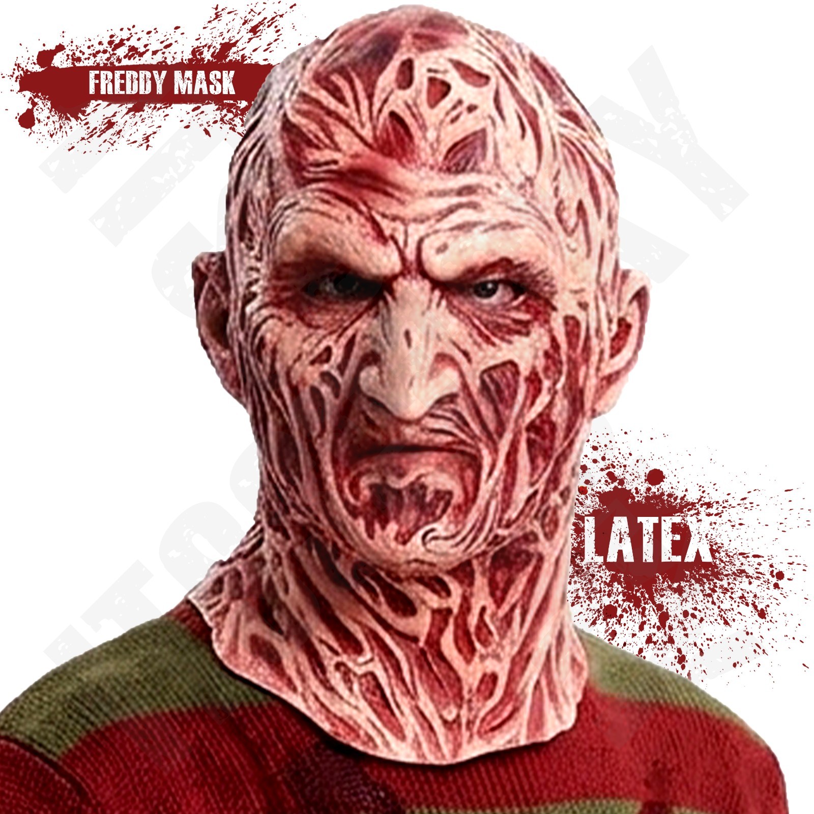 Adult Freddy Krueger Mask Nightmare On Elm Street Burnt Mask With Accessory Sets
