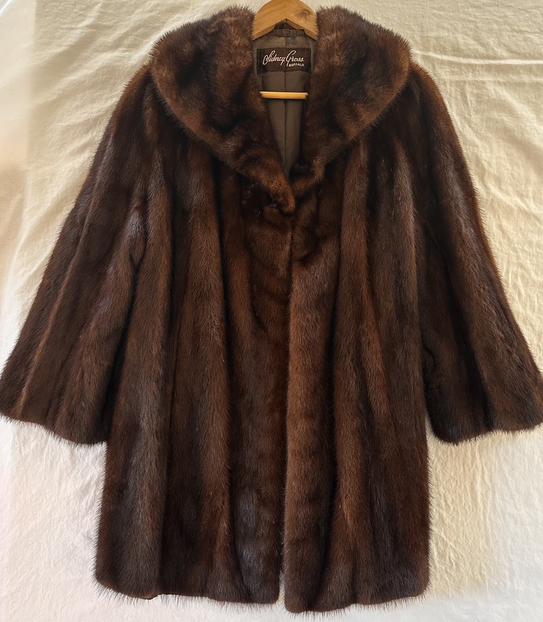 Vintage Mink Coat By Sidney Gross Furrier Buffalo NY  3/4 Length Beautiful